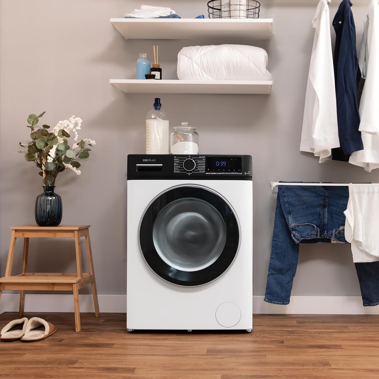 Cecotec - Bolero Dresscode 8610 - 8kg, 1400tr/min, Classe A, vapeur, Inverter Plus, 15 programmes, 8610