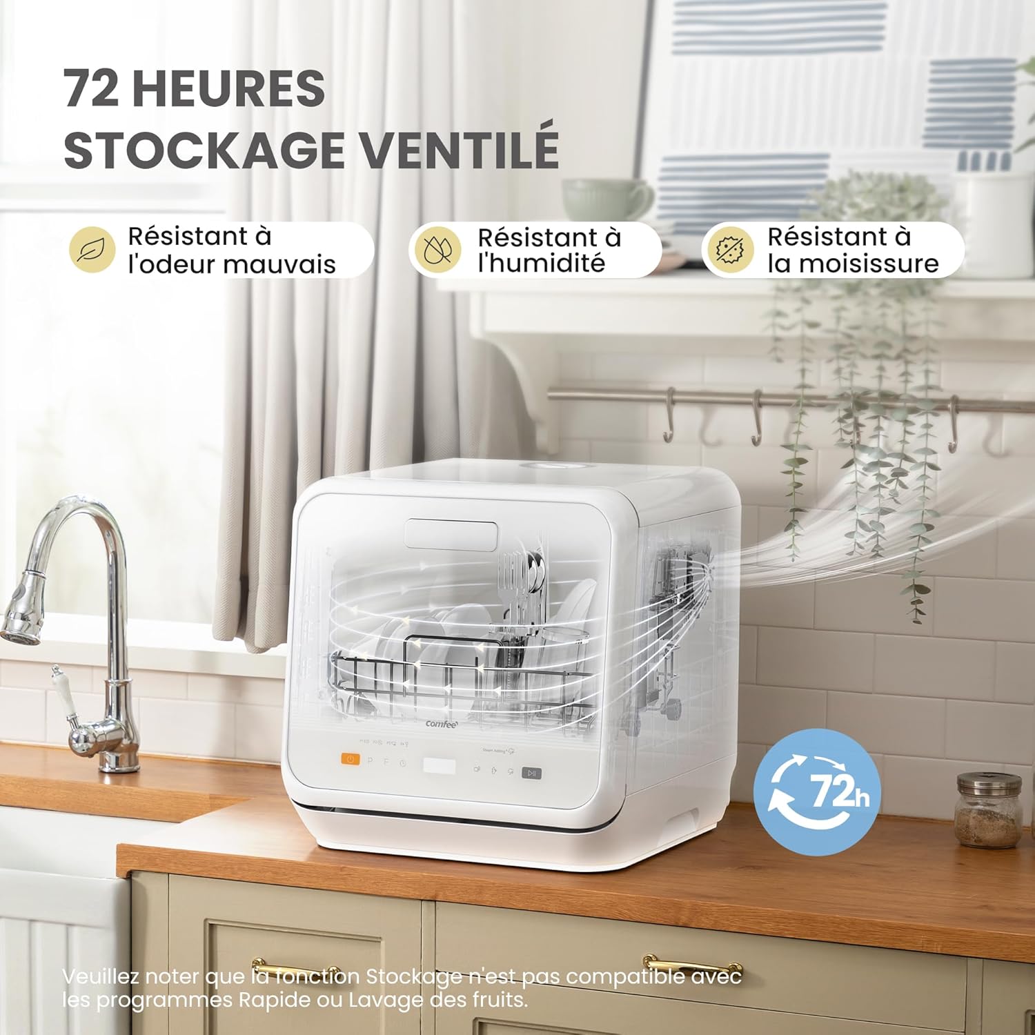 COMFEE’ -  6 programmes, vapeur, TD305-WH