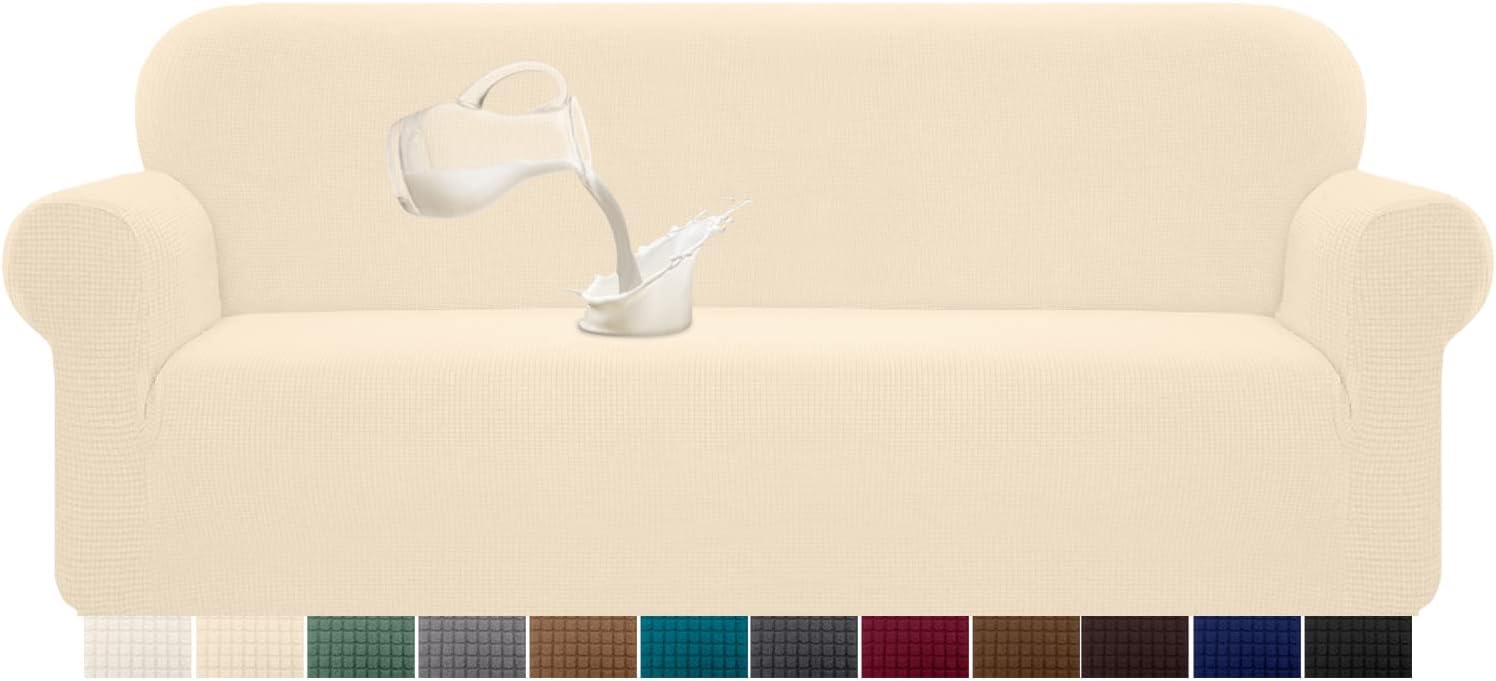 Granbest - housse canapé imperméable 4 places - beige - élastique, durable