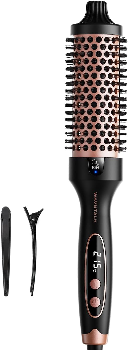 Wavytalk - Blowout Boost - 38mm - Brosse thermique ionique, 5 températures, double tension, prise EU