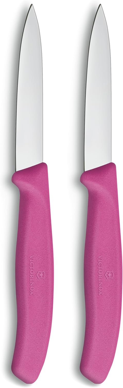 Victorinox - Swiss Classic set - 8 cm - 2 couteaux inox, coupe précise, rose