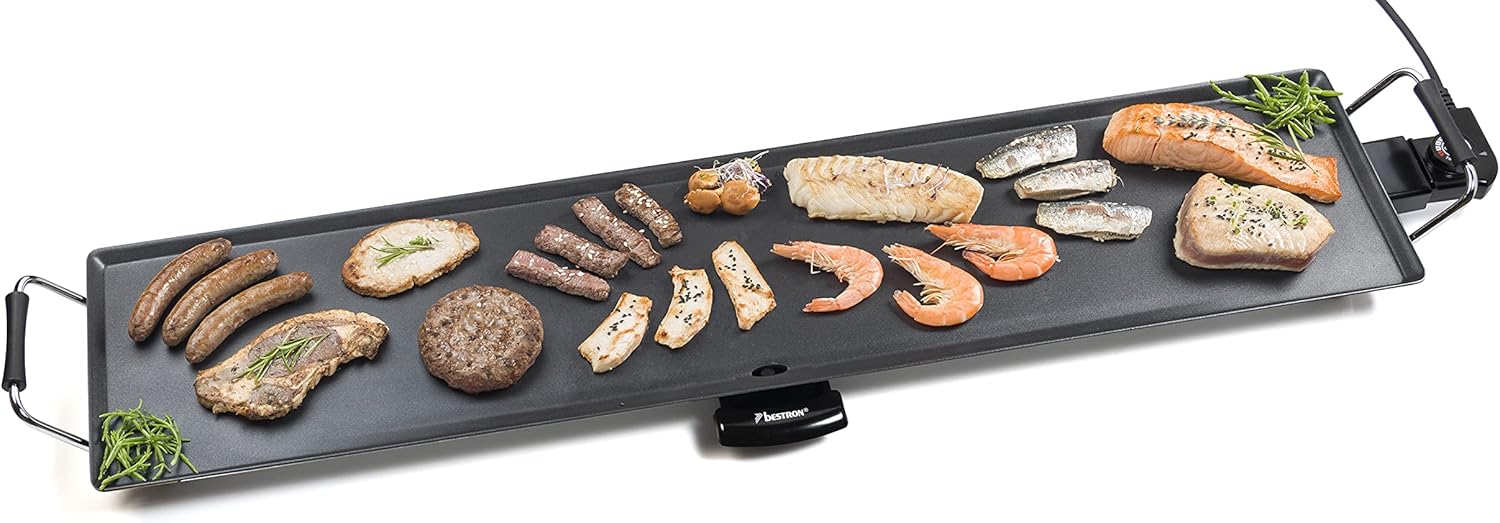Bestron - plancha électrique XXL - surface extra longue - 10 personnes