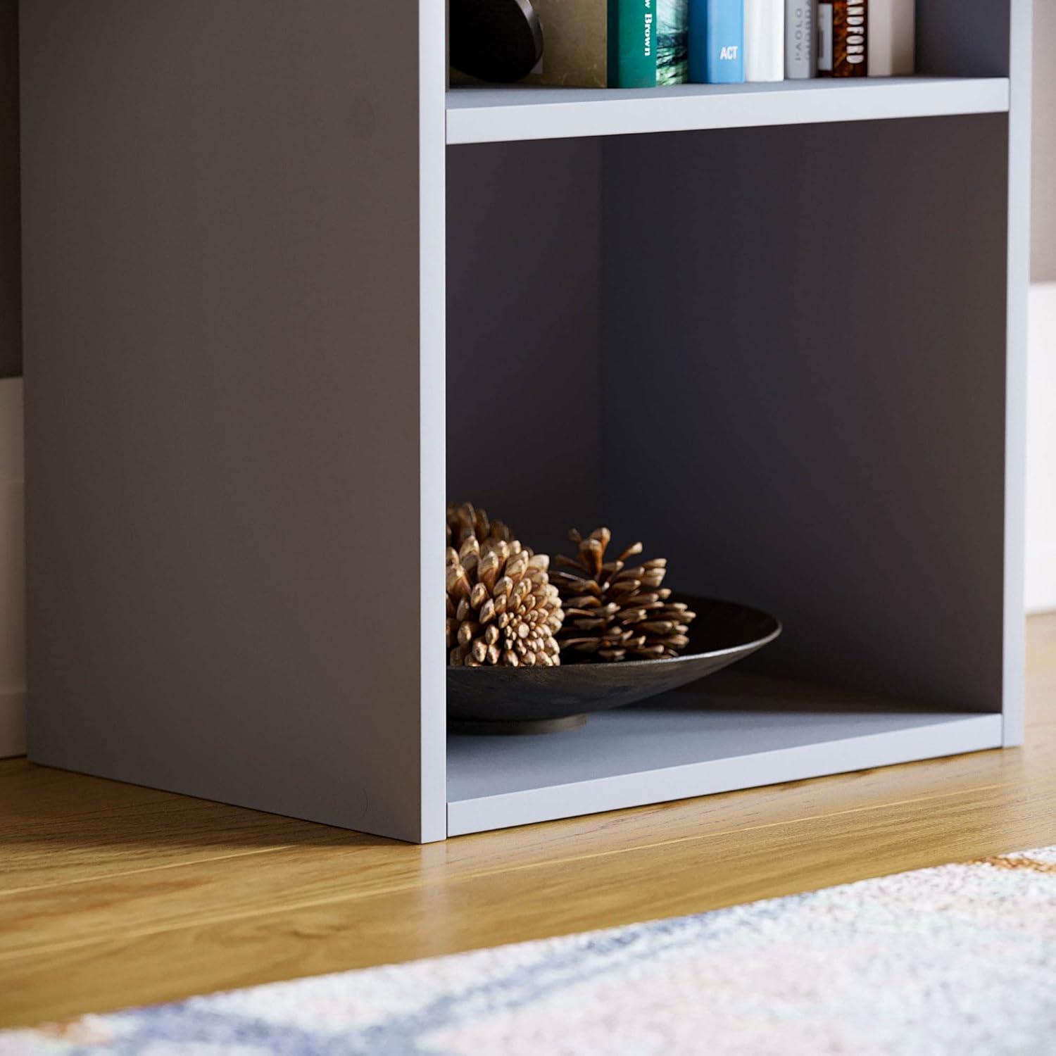 Vida Designs - Oxford 2 niveaux - 54x32x24cm - Bibliothèque moderne, gris