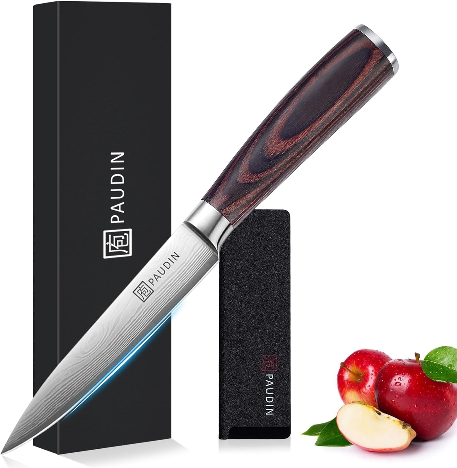 PAUDIN - Couteau Chef Pro - 24cm - Inox, manche bois, cuisine polyvalente