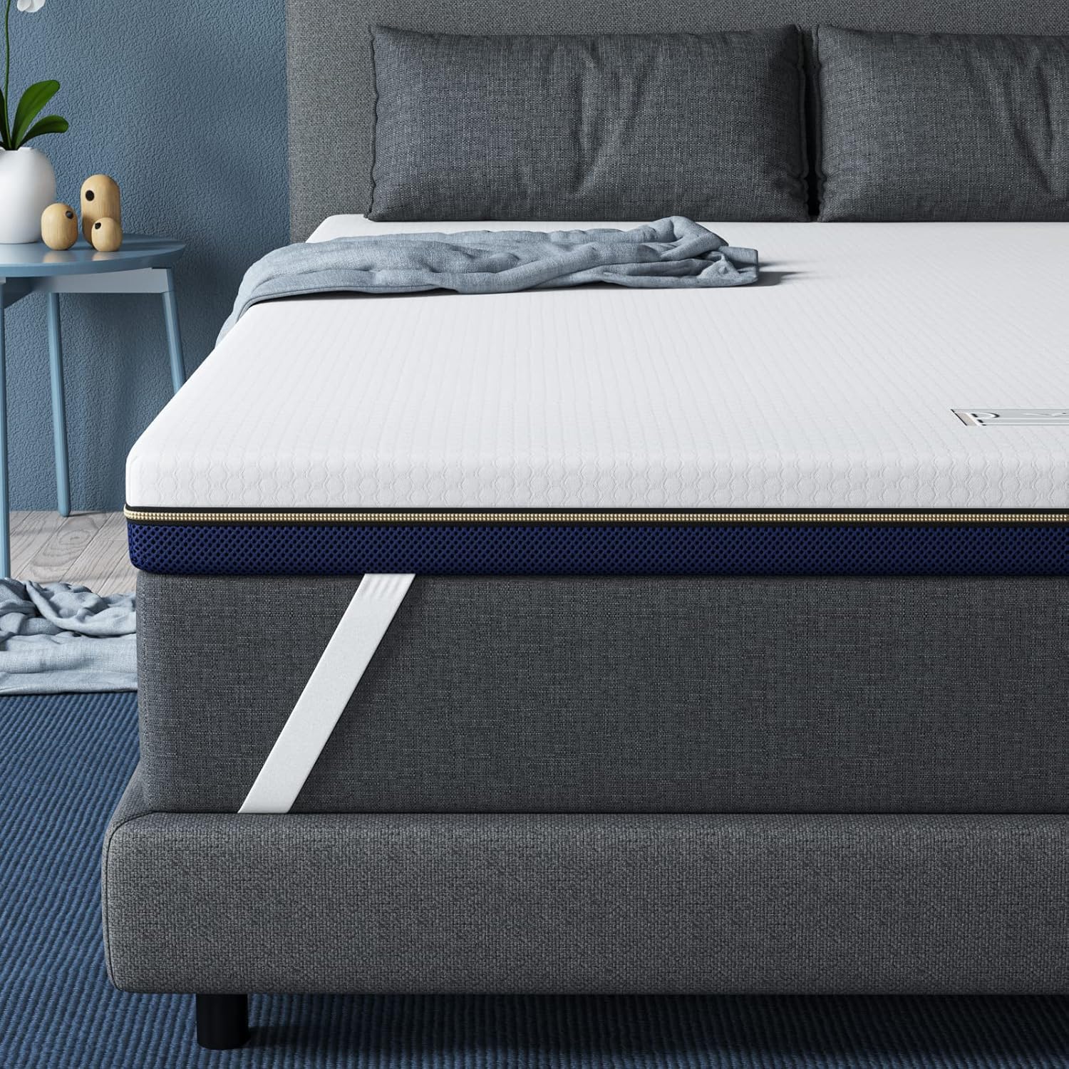 BedStory - surmatelas mémoire de forme 10cm - gel infusé, housse lavable