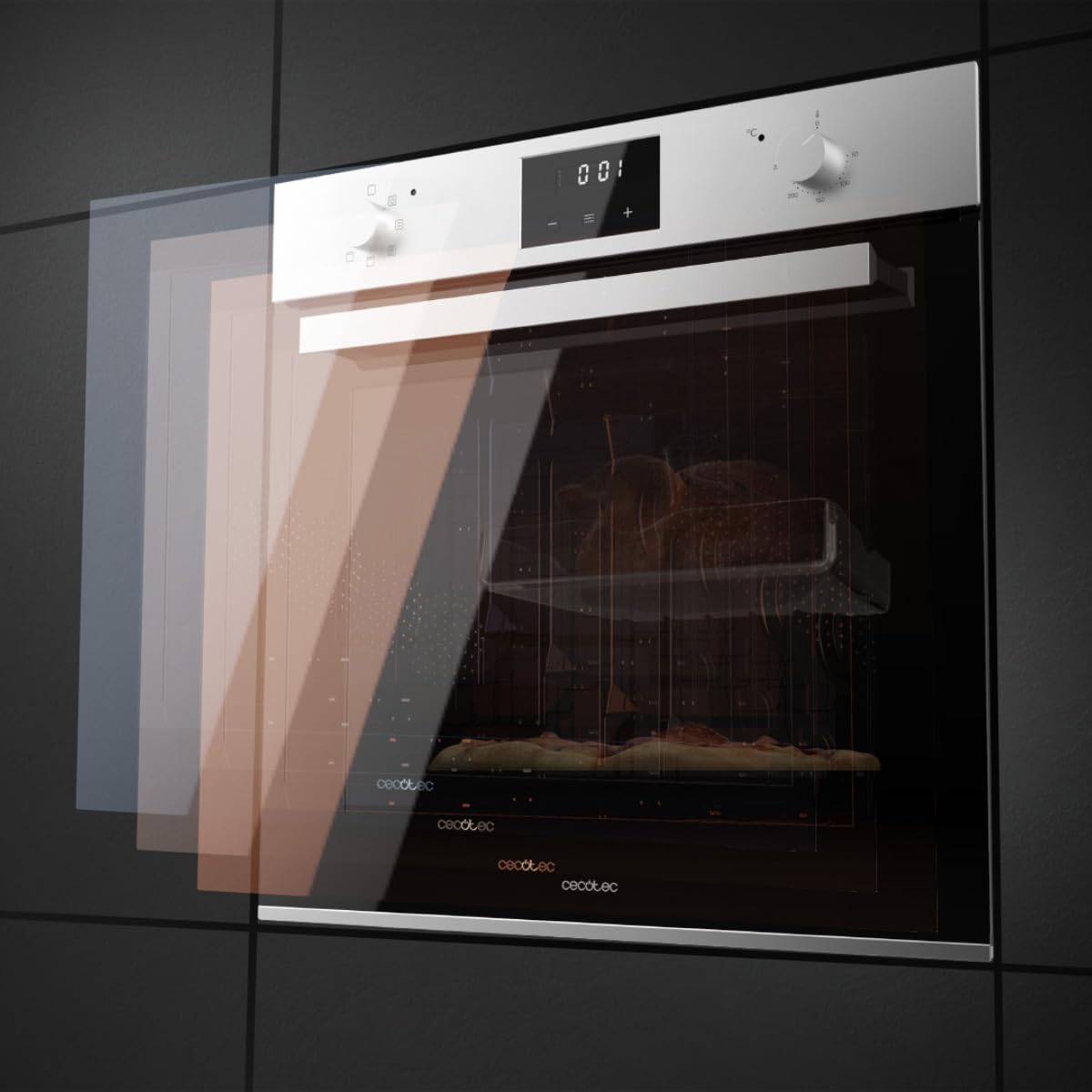 Cecotec - Four intégrable multifonctions 70L, 2800W, 7 modes, classe A, M226001