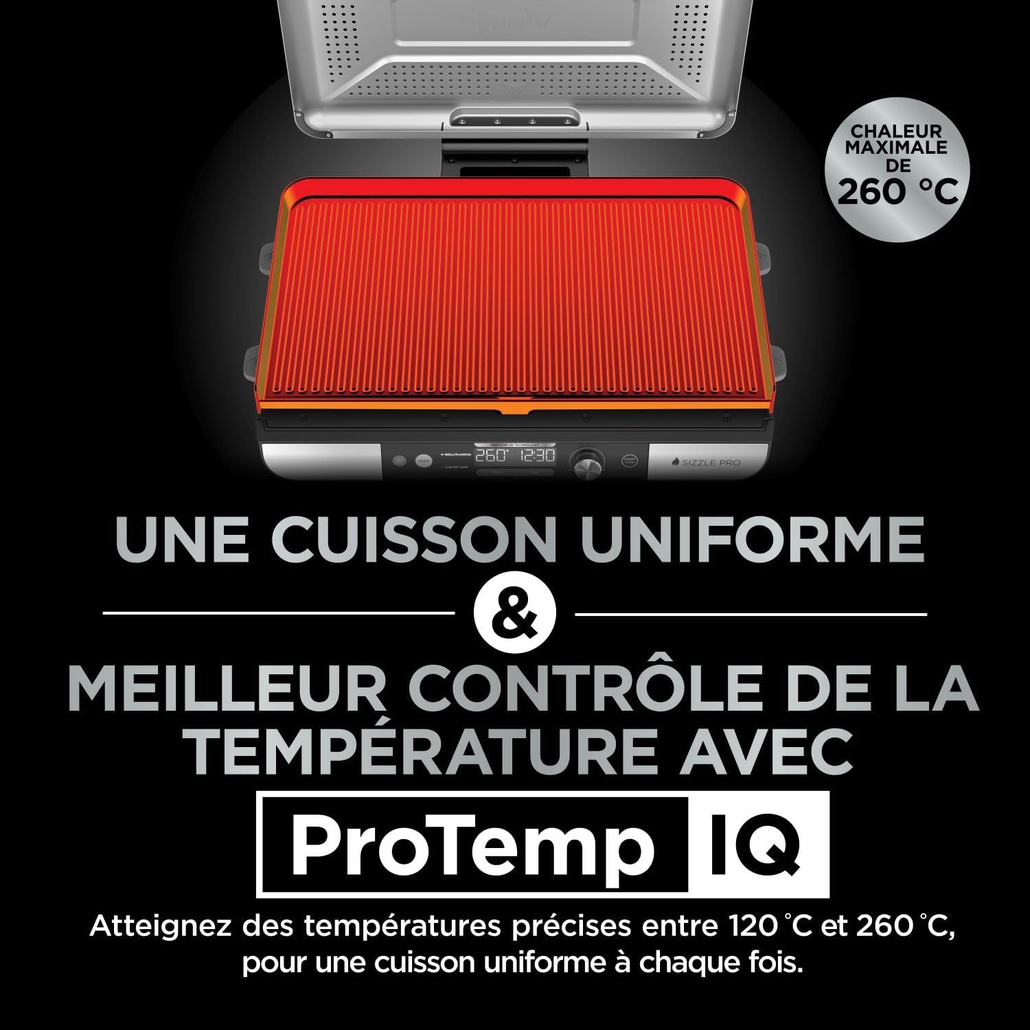 Ninja - Sizzle Pro XL - grill électrique multifonction, intérieur, plancha céramique, accessoires inclus - GX101EU