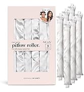 Kitsch Lot de 6 rouleaux d'oreiller en satin pour le sommeil et la coiffure (marbre)