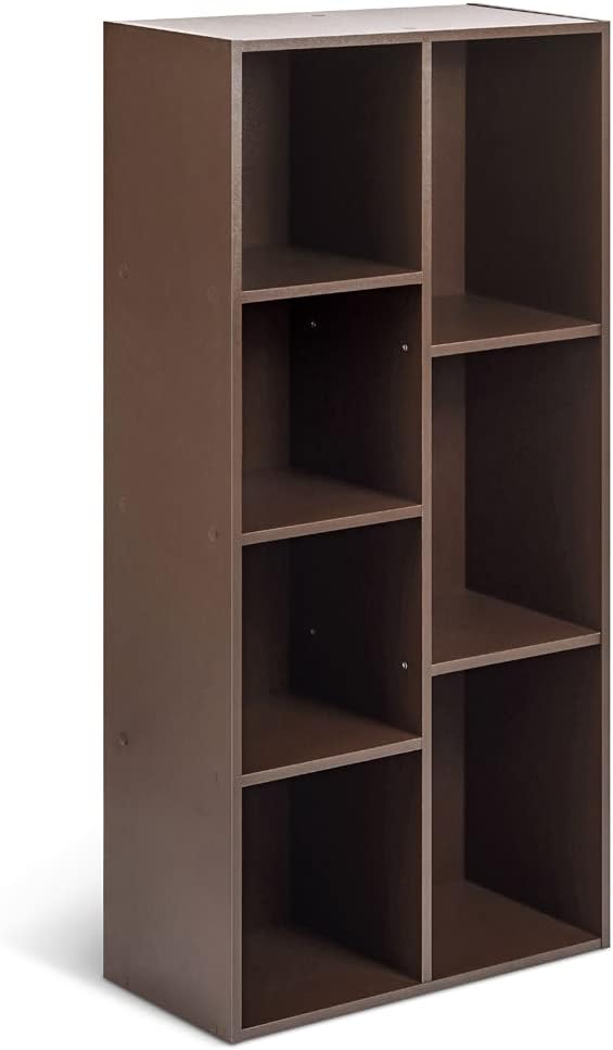 melyano Basics - Bibliothèque 7 compartiments - 50x24x106cm - cube, expresso