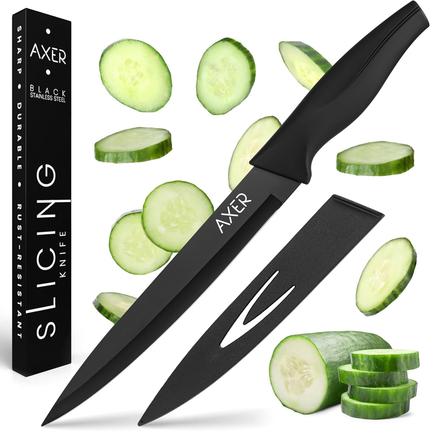 Axer - couteau de cuisine professionnel 20 cm - étui et boîte