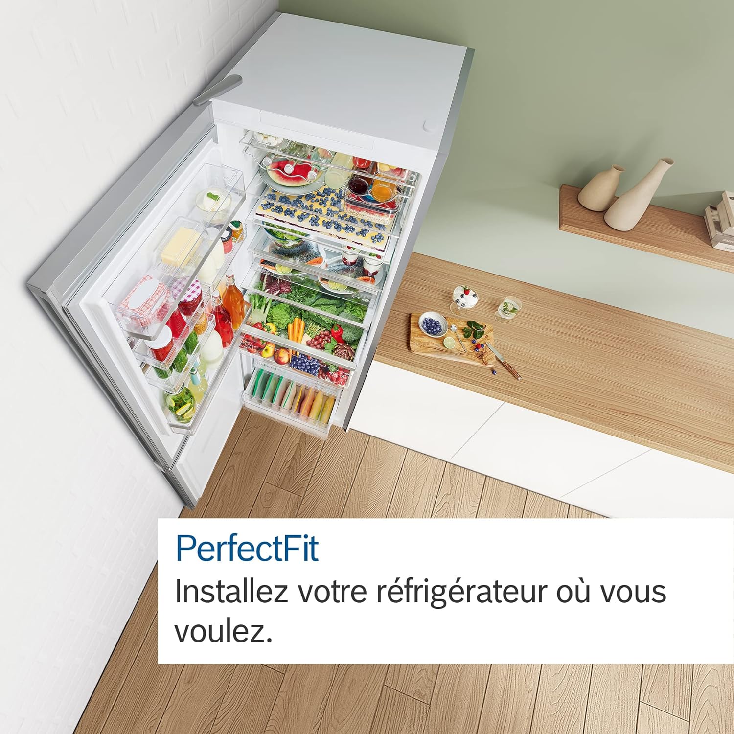 Bosch - combiné Série 4 - 203x70 cm - 440L inox anti-traces KGN497ICT