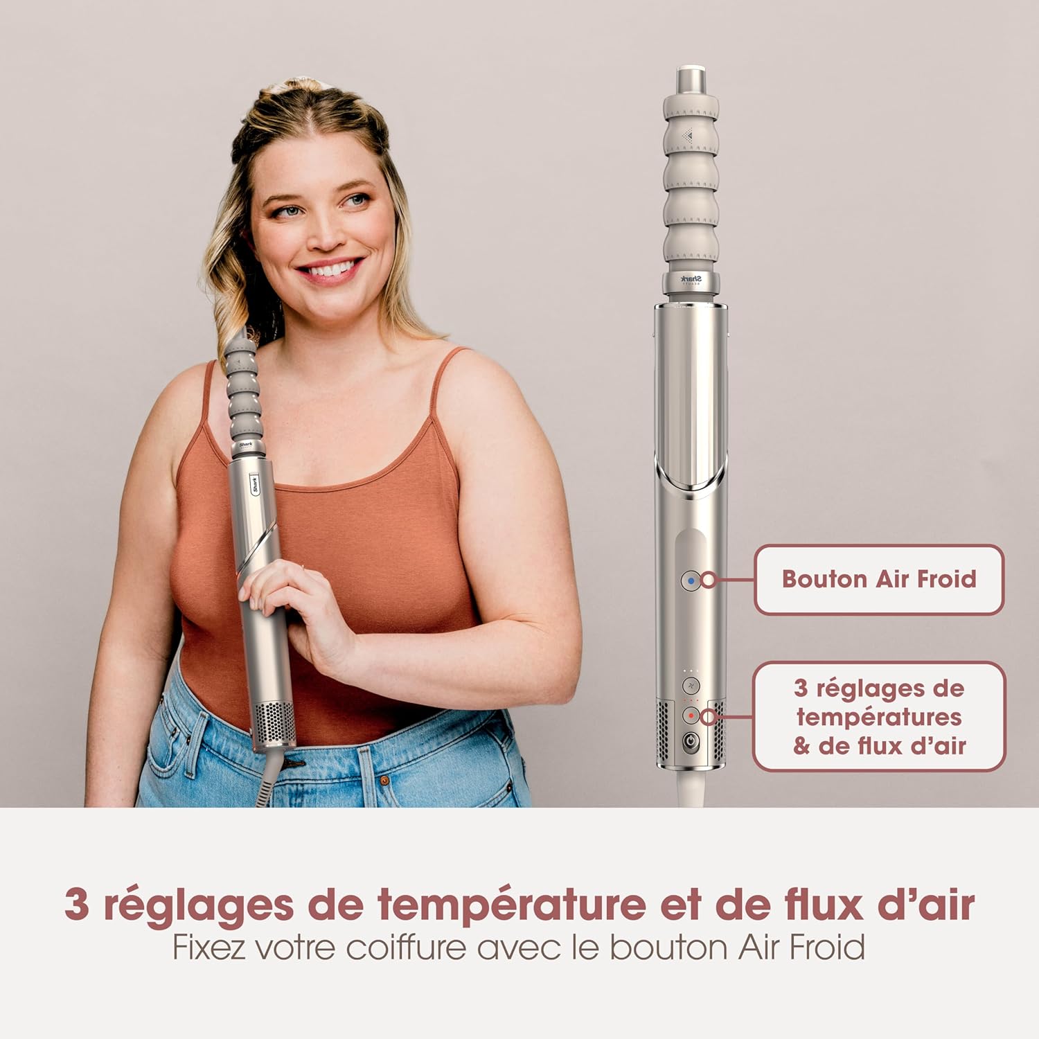 Shark - FlexStyle Air Styler - Multi-accessoires, sans dommage thermique, tous cheveux