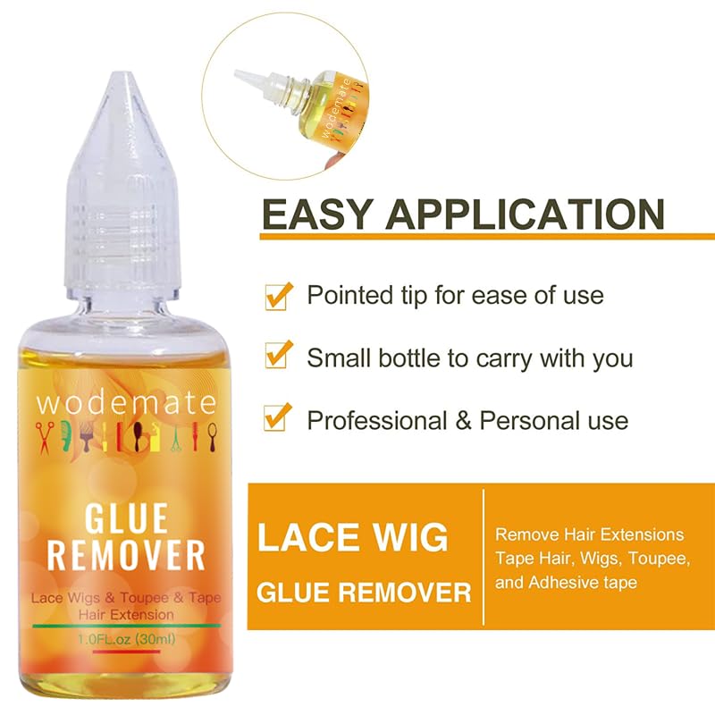 Décapant extensions cheveux - 30ml - action rapide, enlève colle perruque, ruban double face