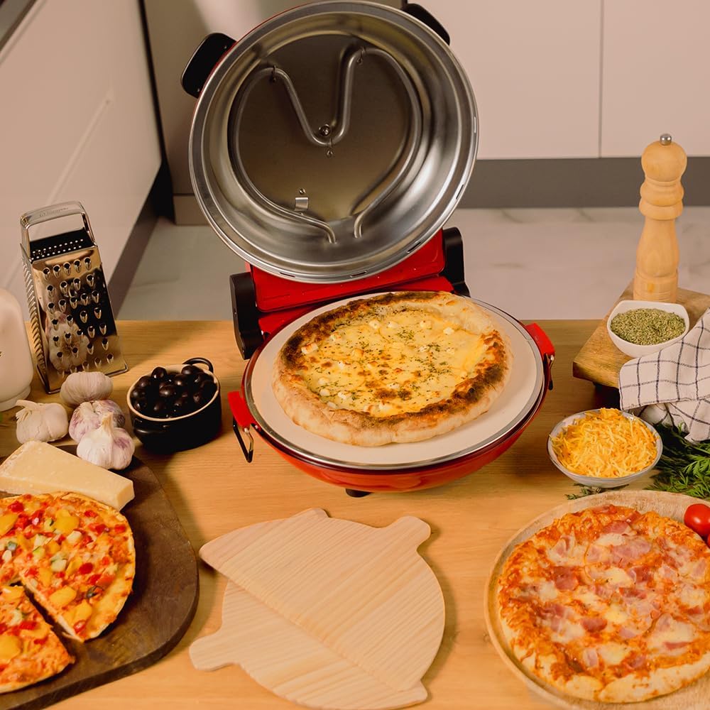 Cecotec - Fun Pizza&Co Mamma Mía - 1200W, 420ºC, pierre, minuteur 15min