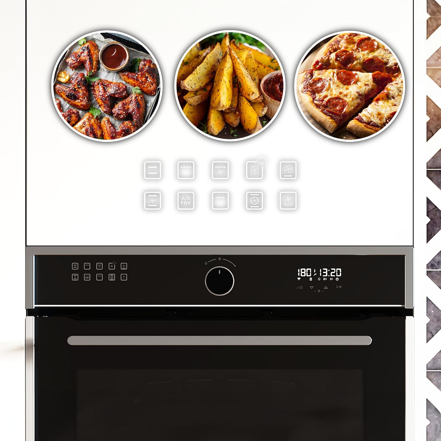 Cecotec - Bolero Hexa Edge - 60 cm, 81L, 3400W, 11 fonctions, Airfryer, AF316000