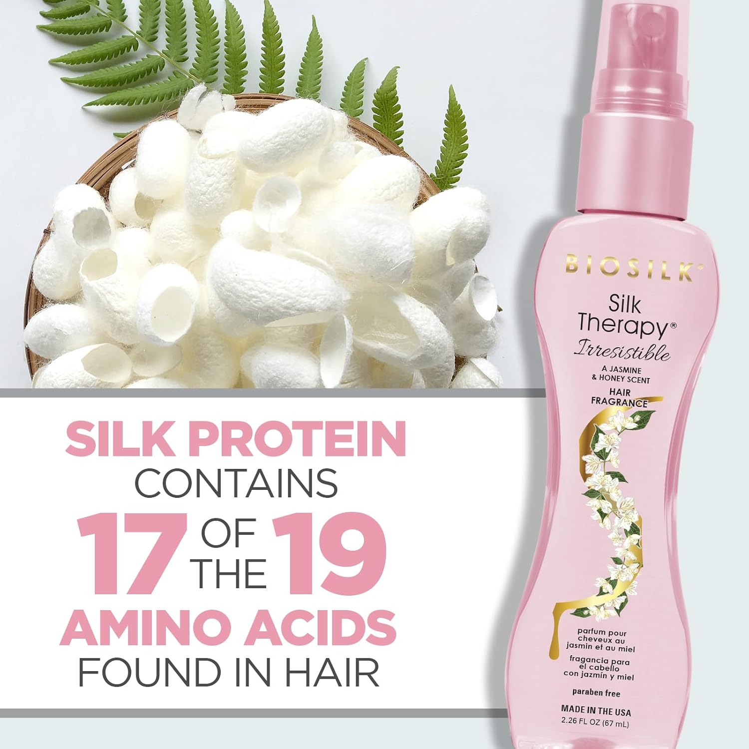 Biosilk - Silk Therapy Irresistible - parfum cheveux - soin soyeux