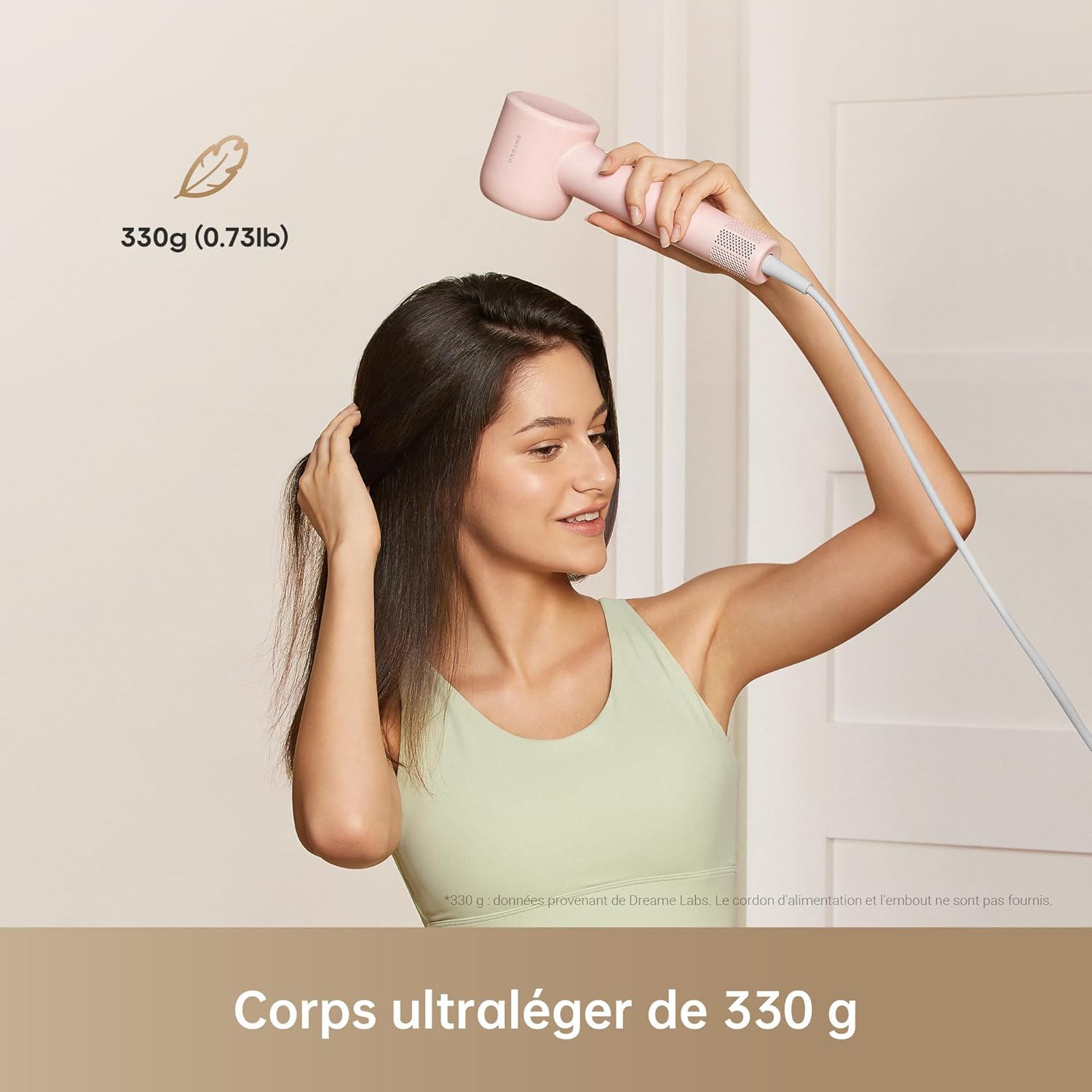 Dreame - Hair Gleam - 330g - moteur 110 000 t/min, ions, vitesse rapide