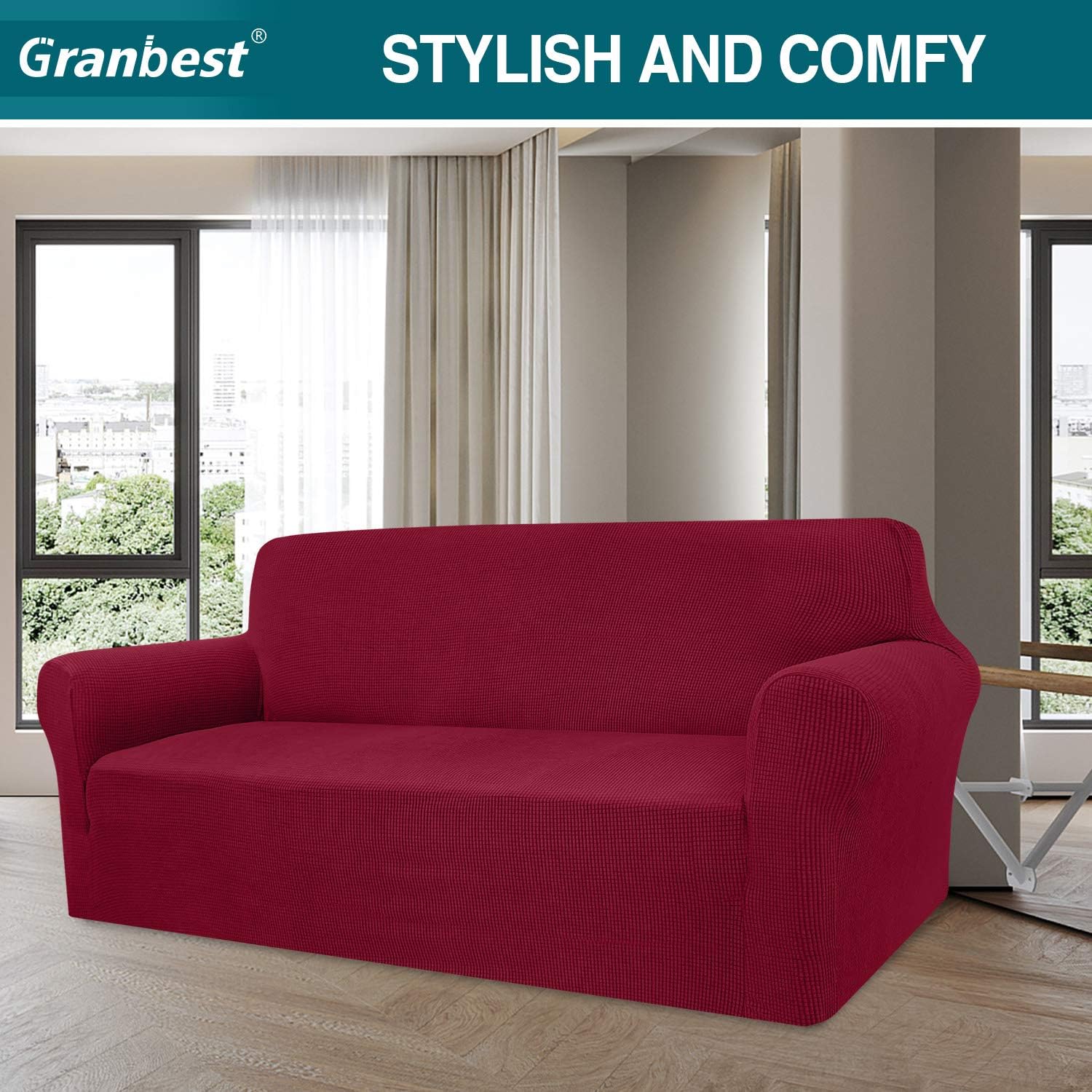 Granbest - housse de canapé Jacquard 3 places - protection animaux