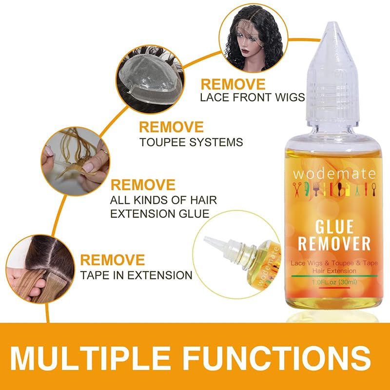 Décapant extensions cheveux - 30ml - action rapide, enlève colle perruque, ruban double face