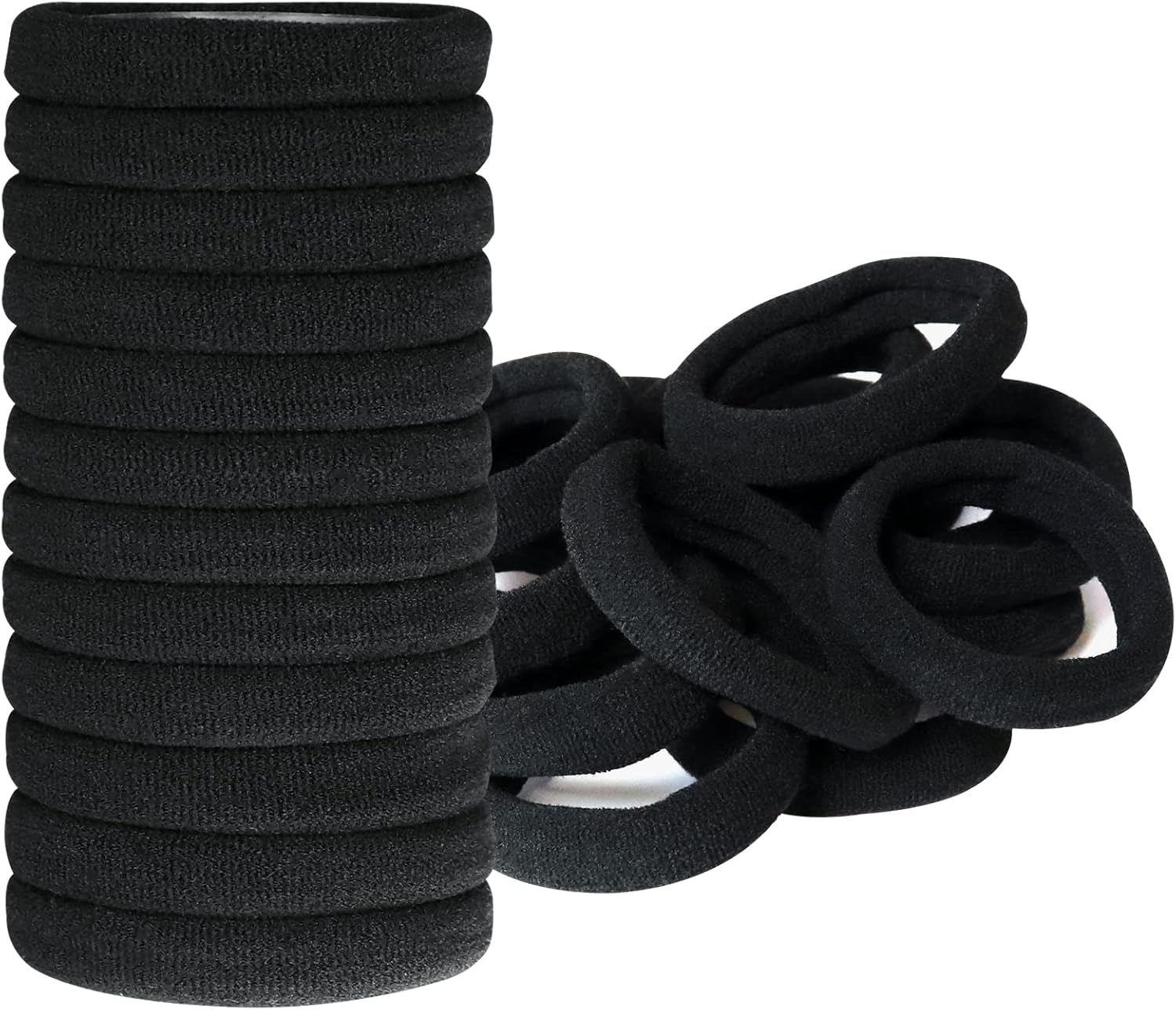 Elastique cheveux - lot de 50 - 8 mm - coton épais sans couture, mixte