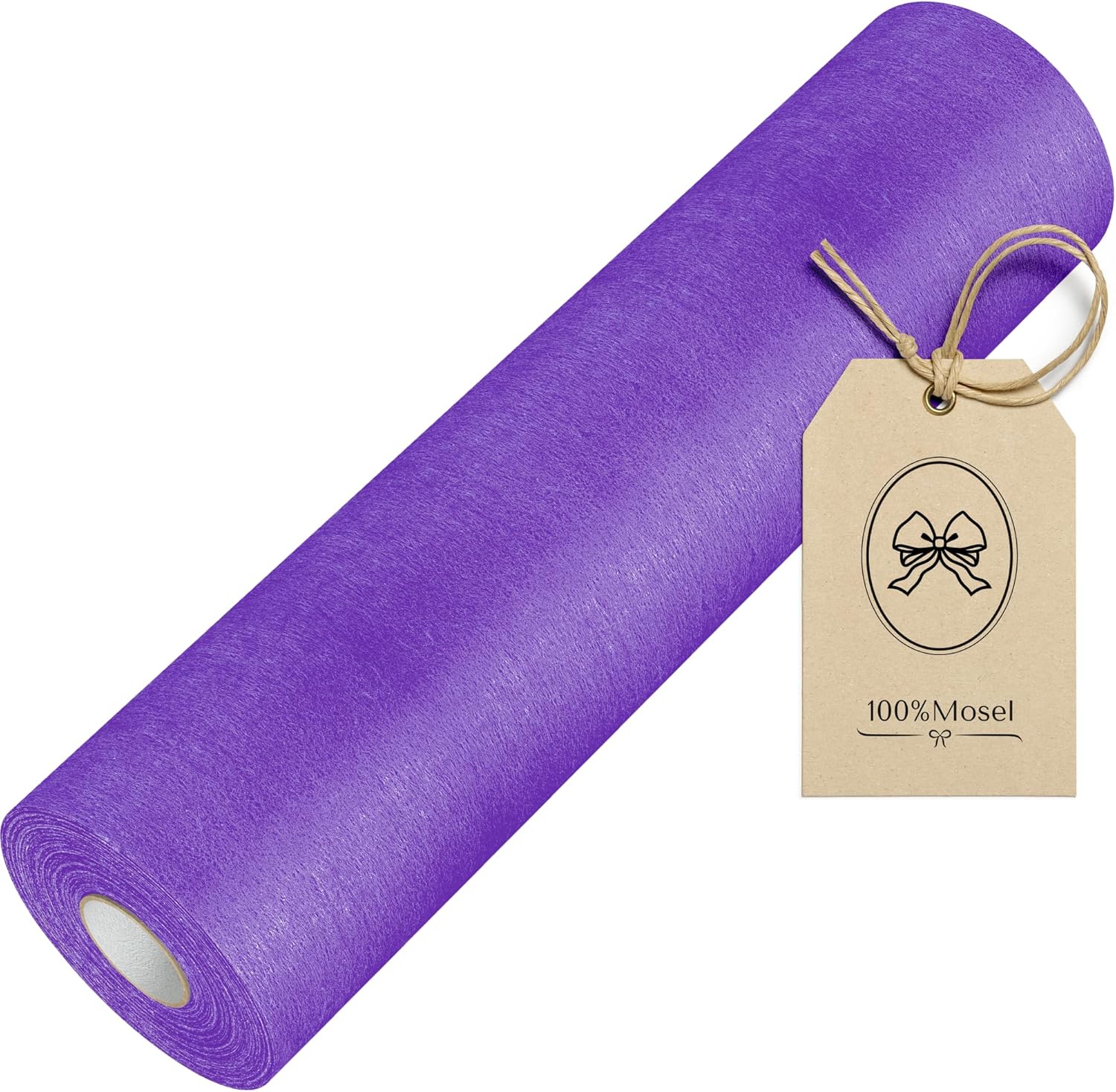 100%Mosel - chemin de table non-tissé violet 30x250cm - déco occasions