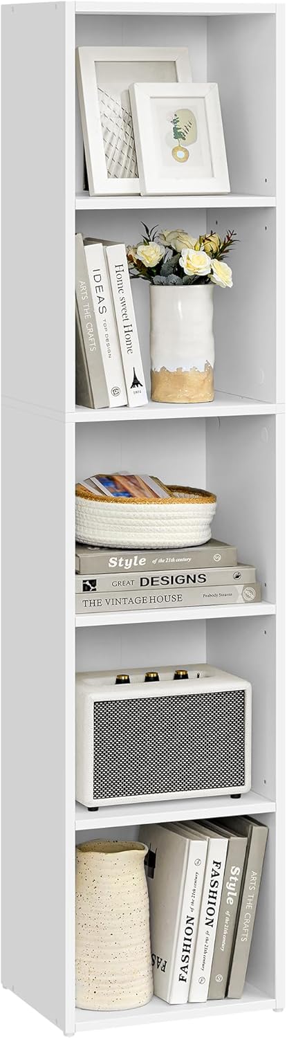 VASAGLE - bibliothèque 5 niveaux - 24x30,2x134,2 cm - rangement ouvert - LBC419W01