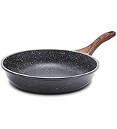 SENSARTE Poêle à frire antiadhésive 24cm, Induction, Poêle en Pierre avec revêtement en granit su...