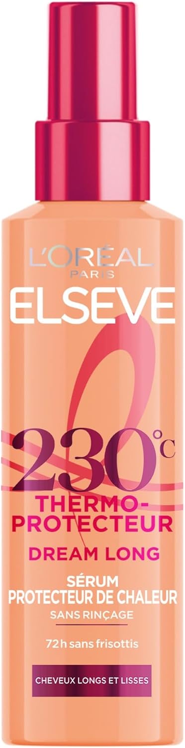 L'Oréal Paris - Elseve Dream Long - 150ml - Sérum thermoprotecteur anti-frisottis, protège jusqu'à 230°, sans rinçage