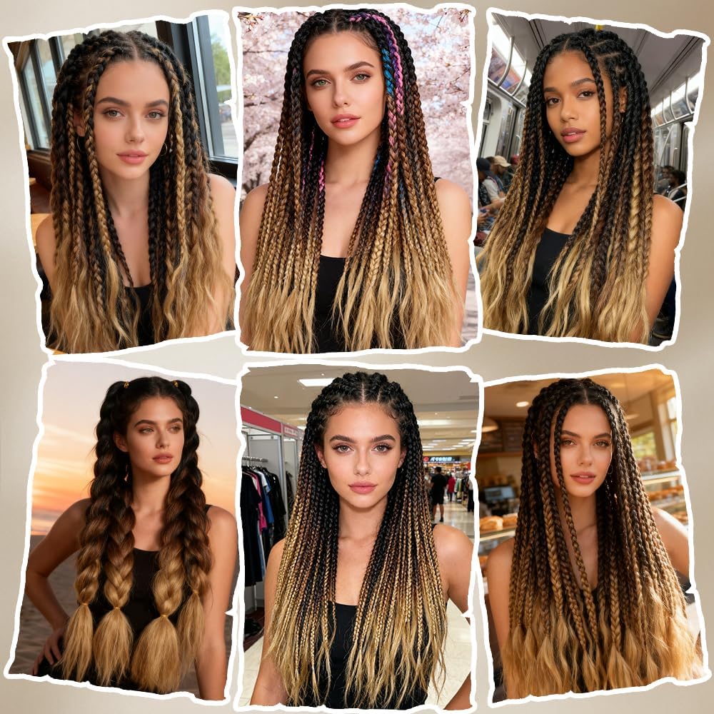 ShowJarlly - tresses jumbo 24'' - 5 packs, ombré synthétique
