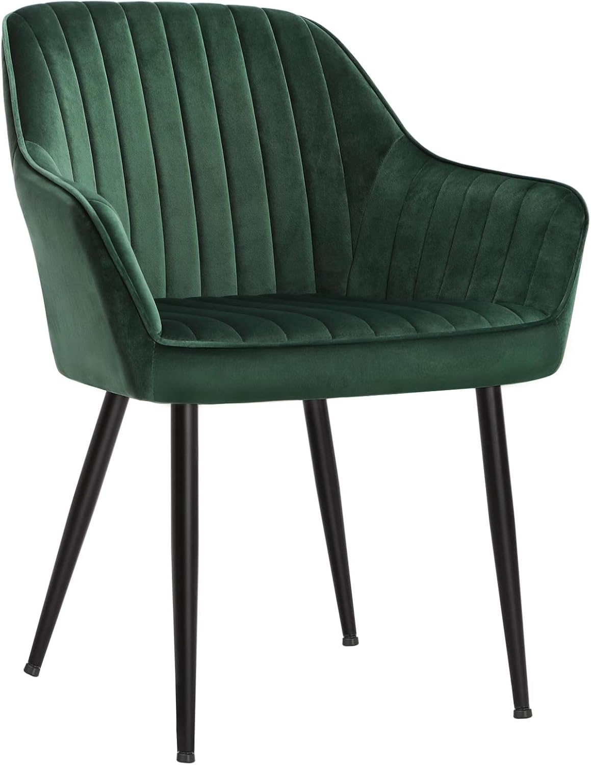 SONGMICS - Chaise salle à manger, lot de 2, velours, accoudoirs, métal, 120kg, LDC087C02