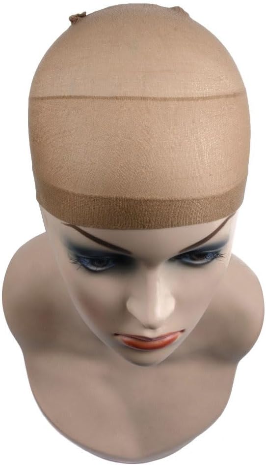 Bonnets de perruque - lot de 6 - nylon respirant marron clair unisexe