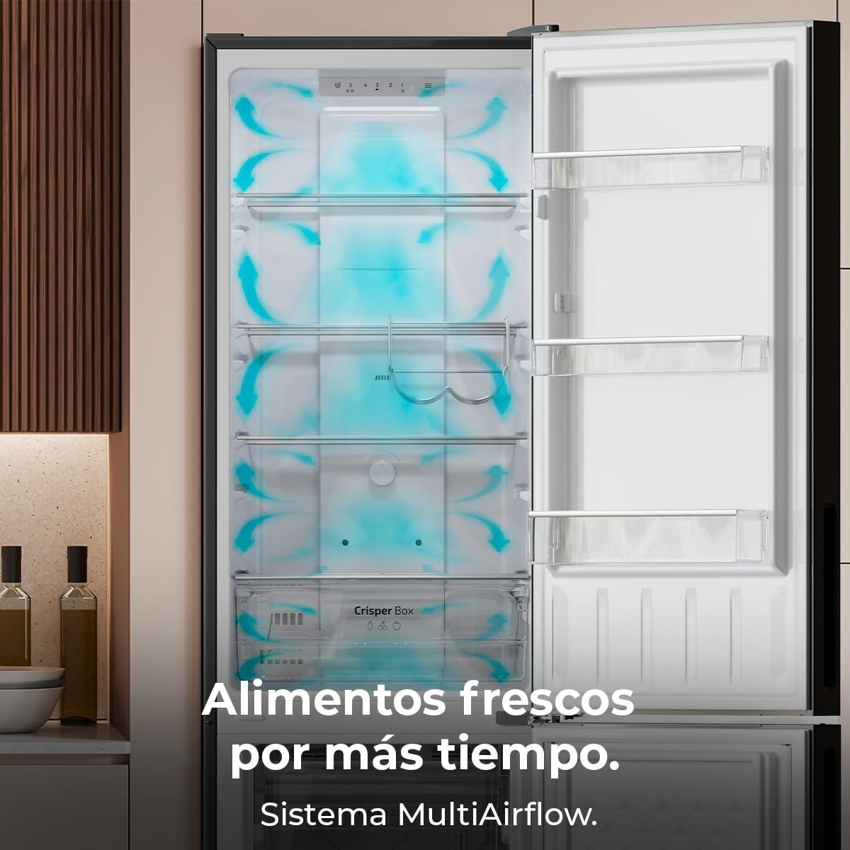 Cecotec - Bolero CoolMarket Combi 250 - 250L - No Frost, Inverter, porte réversible, alarme de porte