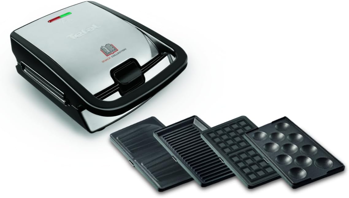 Tefal - Snack Collection - plaques amovibles, 4 coffrets, antiadhésif, facile à ranger - SW854D16