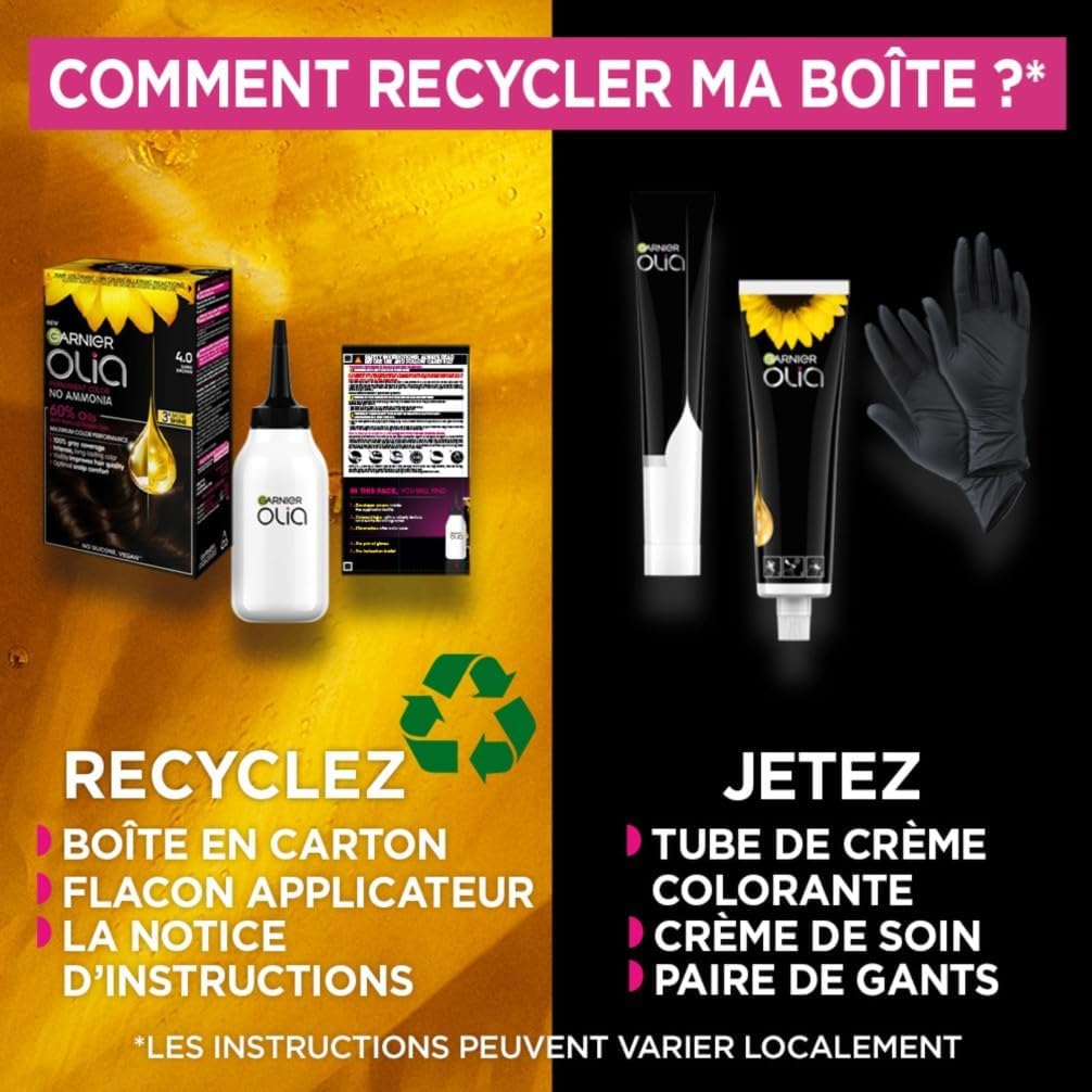 Garnier - Olia coloration sans ammoniaque - huiles fleurs - 4.15