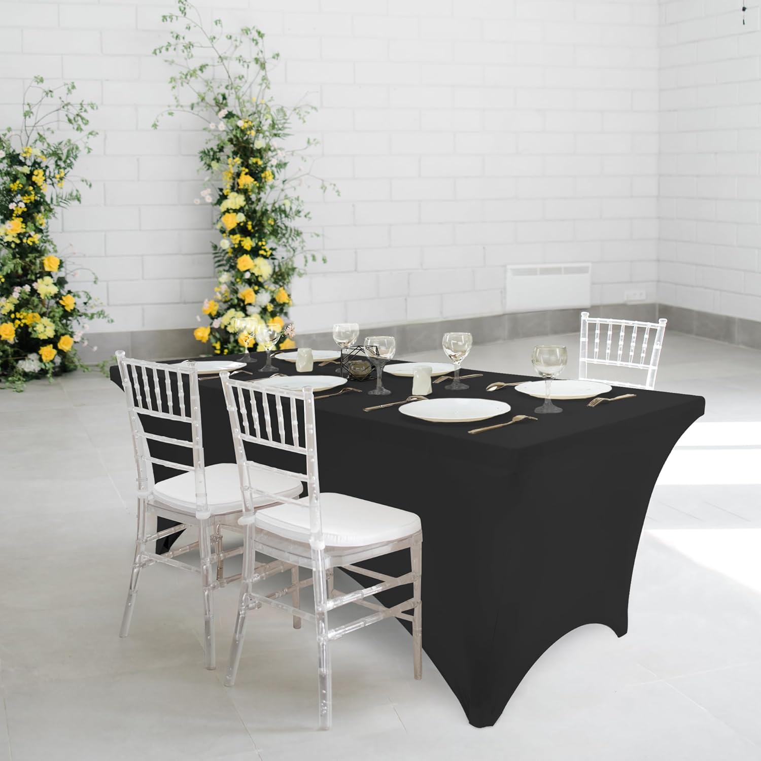 Utopia Kitchen - nappe extensible 183 cm - polyester spandex lavable noir