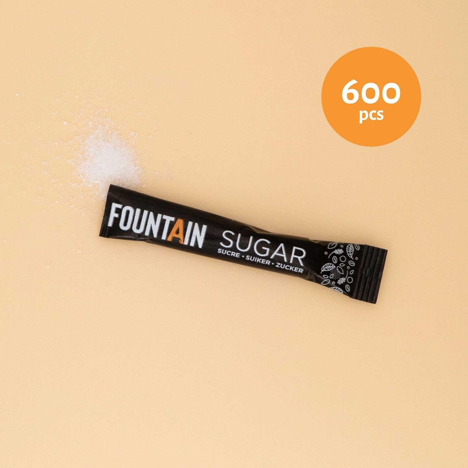 Fountain - Sachets de sucre individuel - 4g x 600 - boîte distributrice