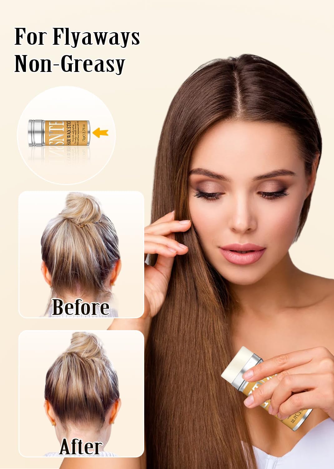 Set coiffage cheveux - cire, brosses, crème - anti-frisottis, usage femmes/enfants