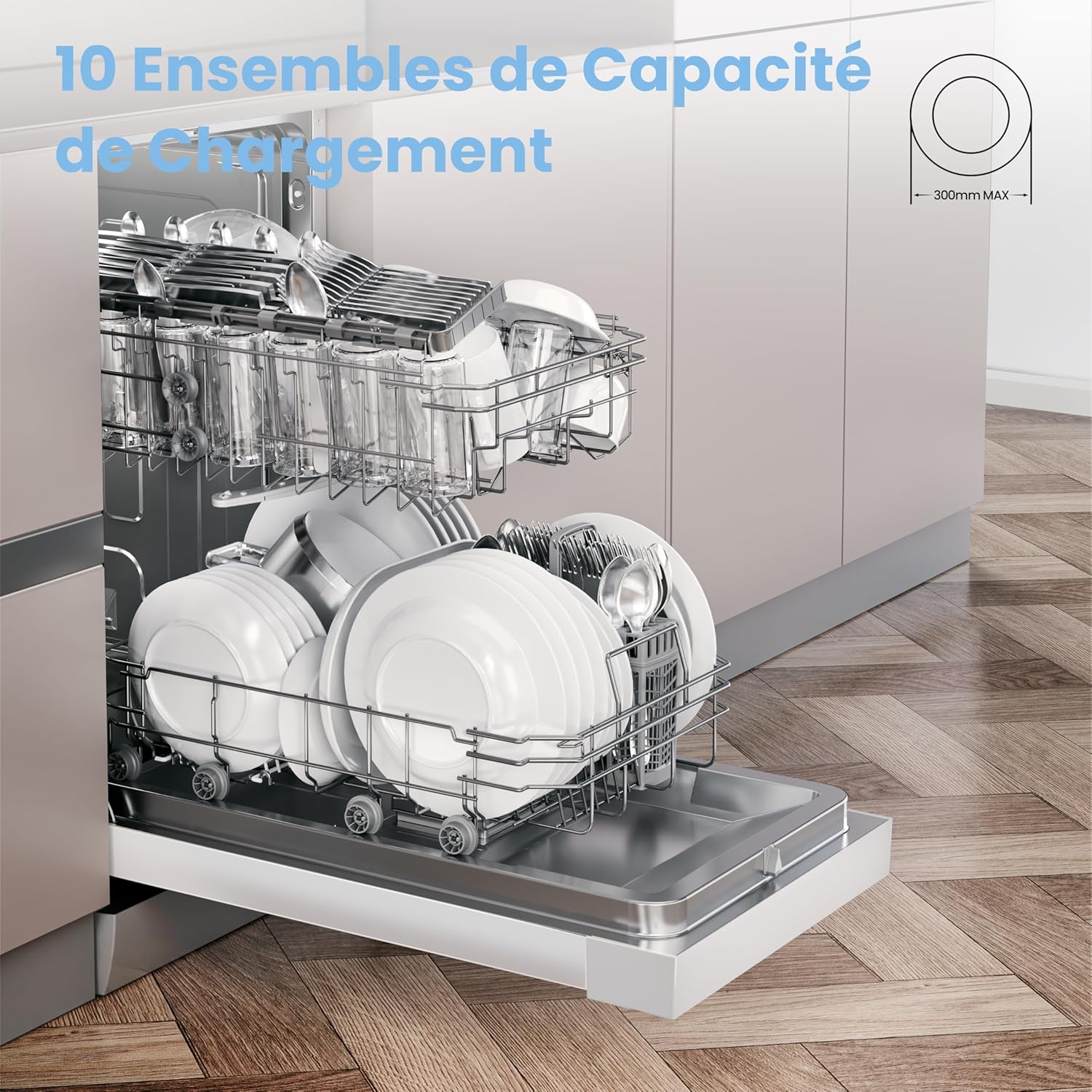 COMFEE' - 10 couverts, départ différé, paniers flexibles