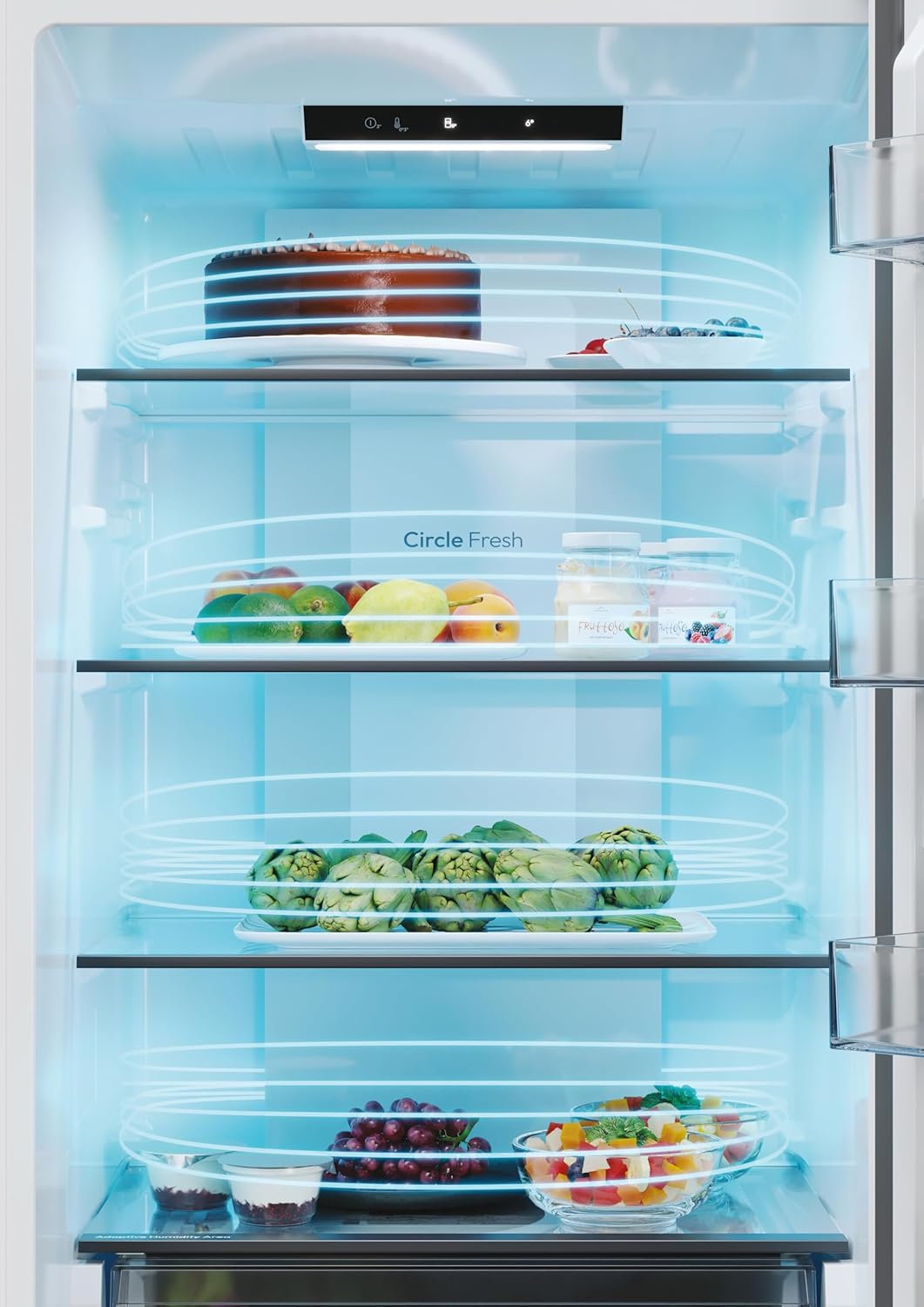 Candy - Combiné réfrigérateur Circle+ inox 205x59,5x66,7cm No Frost - CNCQ2T620EX