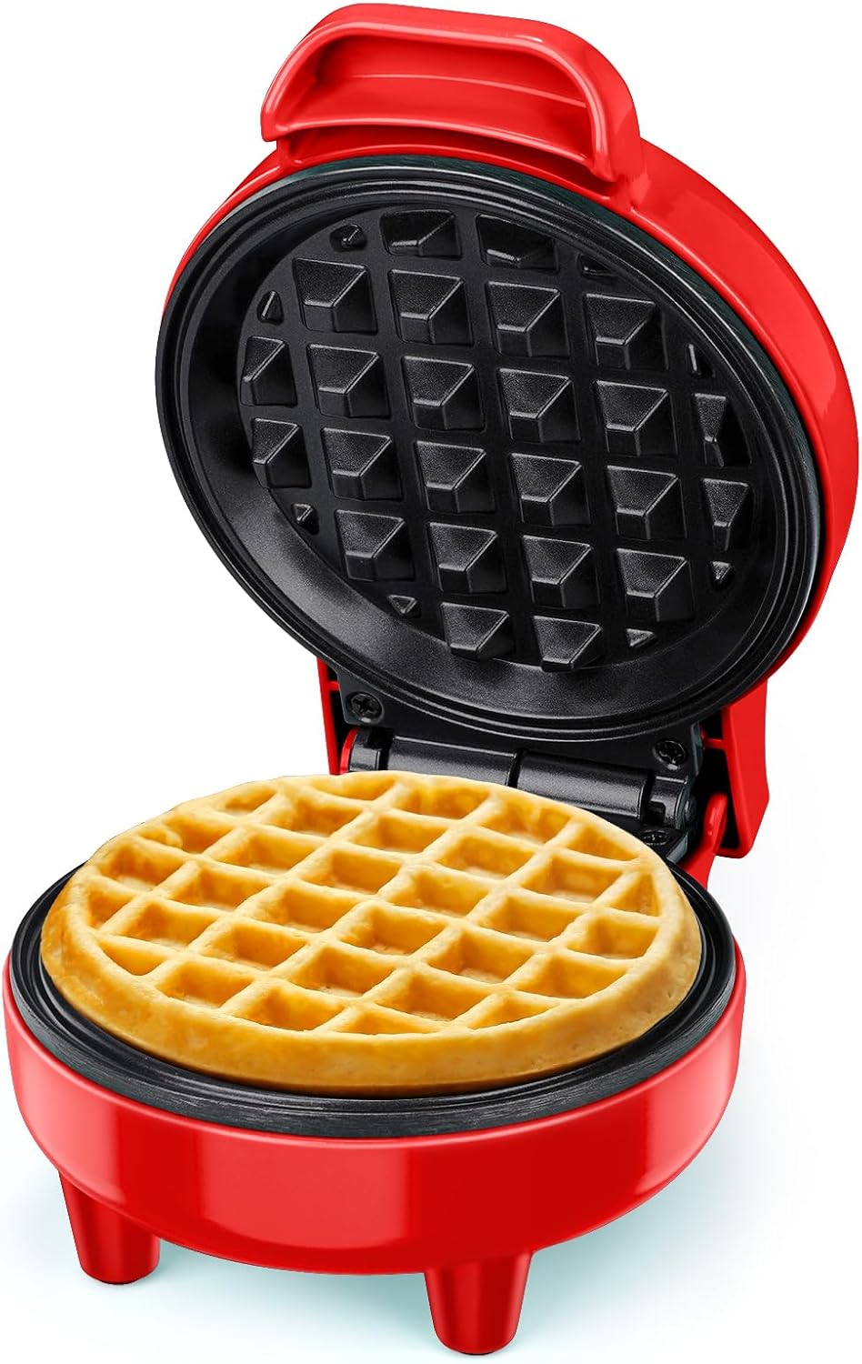 SNAILAR – Mini gaufrier rouge compact, 550W, design mignon