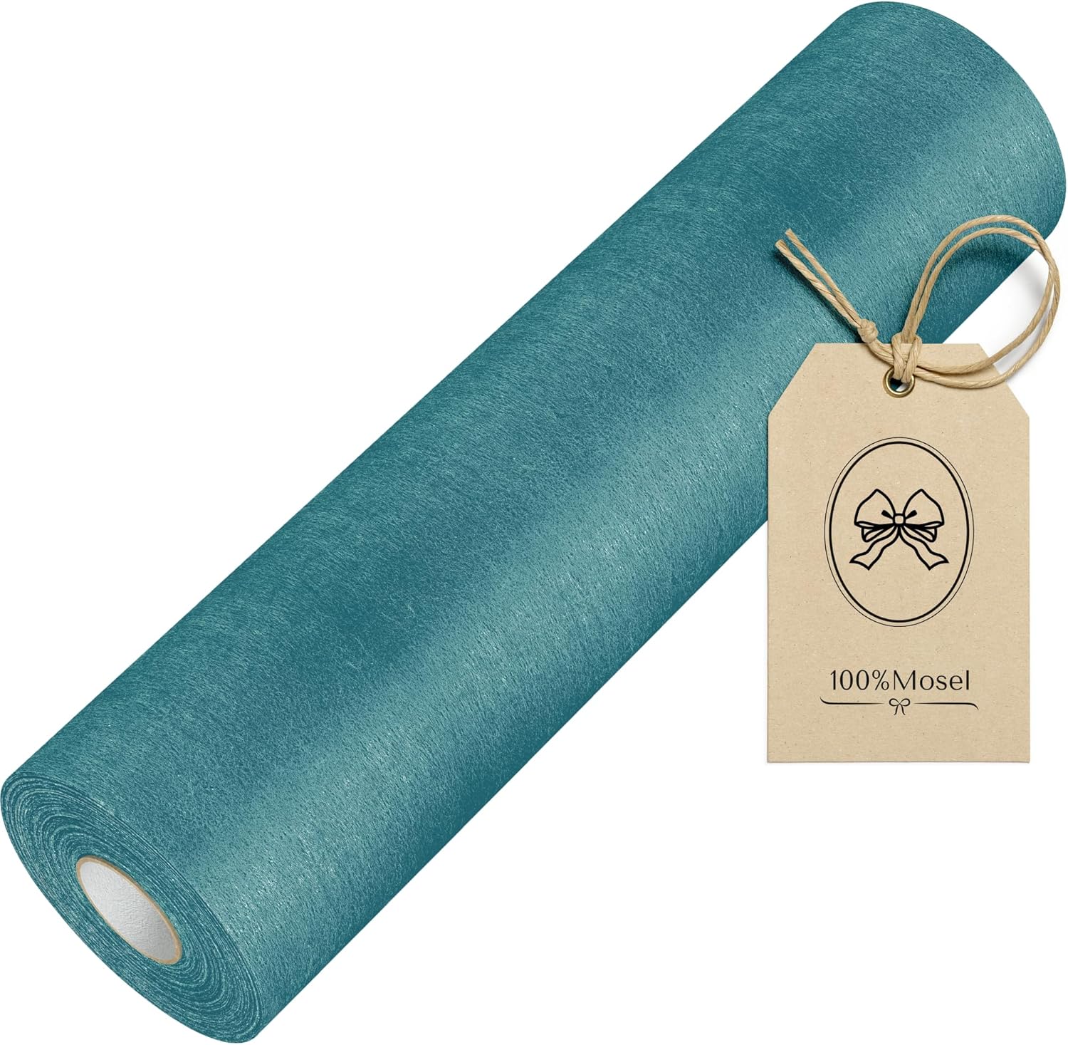 100%Mosel - Chemin de table non tissé - 30x250 cm - bleu pétrole, élégant, occasions spéciales