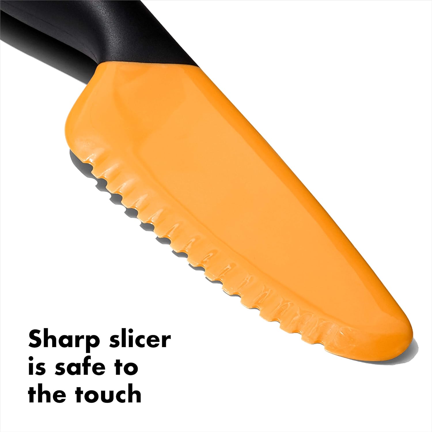 OXO Good Grips – Trancheuse à mangue avec cuillère – 12cm – Noir et orange