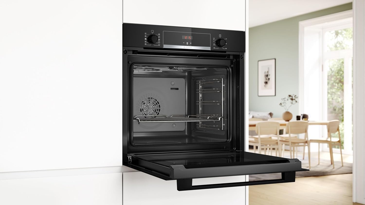 Bosch - Four encastrable Série 4, noir, multifonction, HQA534BB3