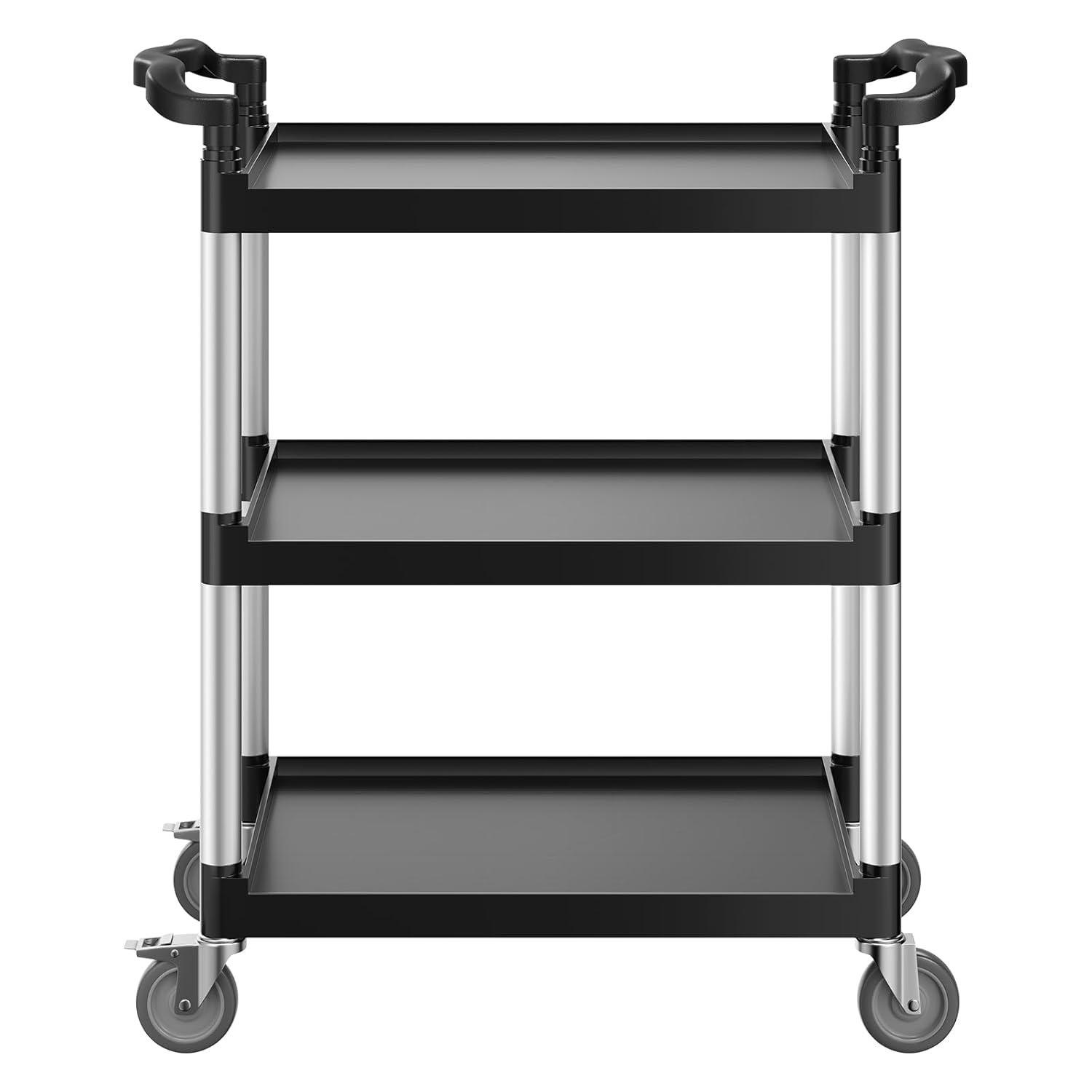 VEVOR - Chariot de service à 3 niveaux, 880x410x990mm, roulettes pivotantes