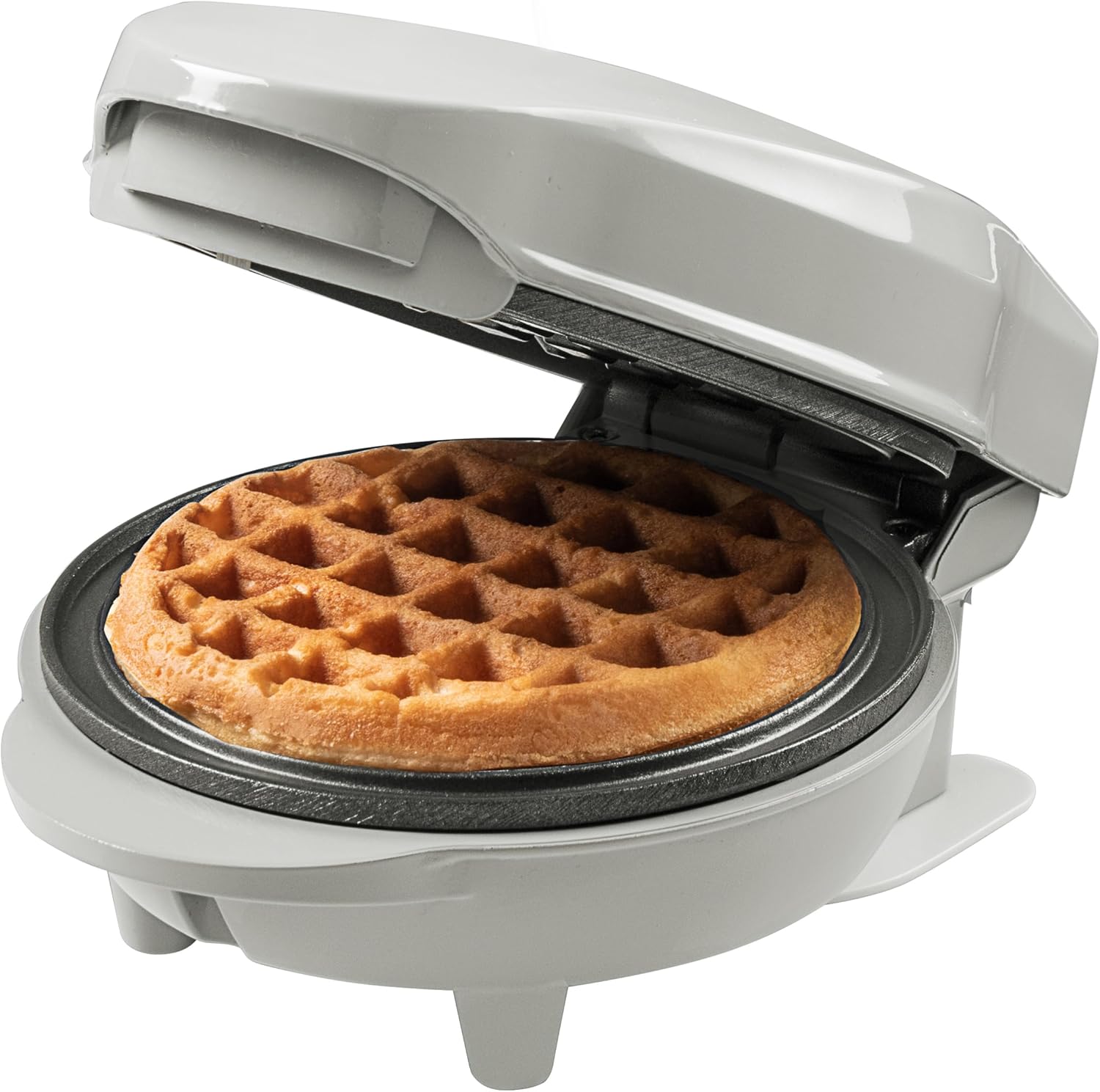 Bestron - Mini gaufrier rétro gris - compact - revêtement antiadhésif
