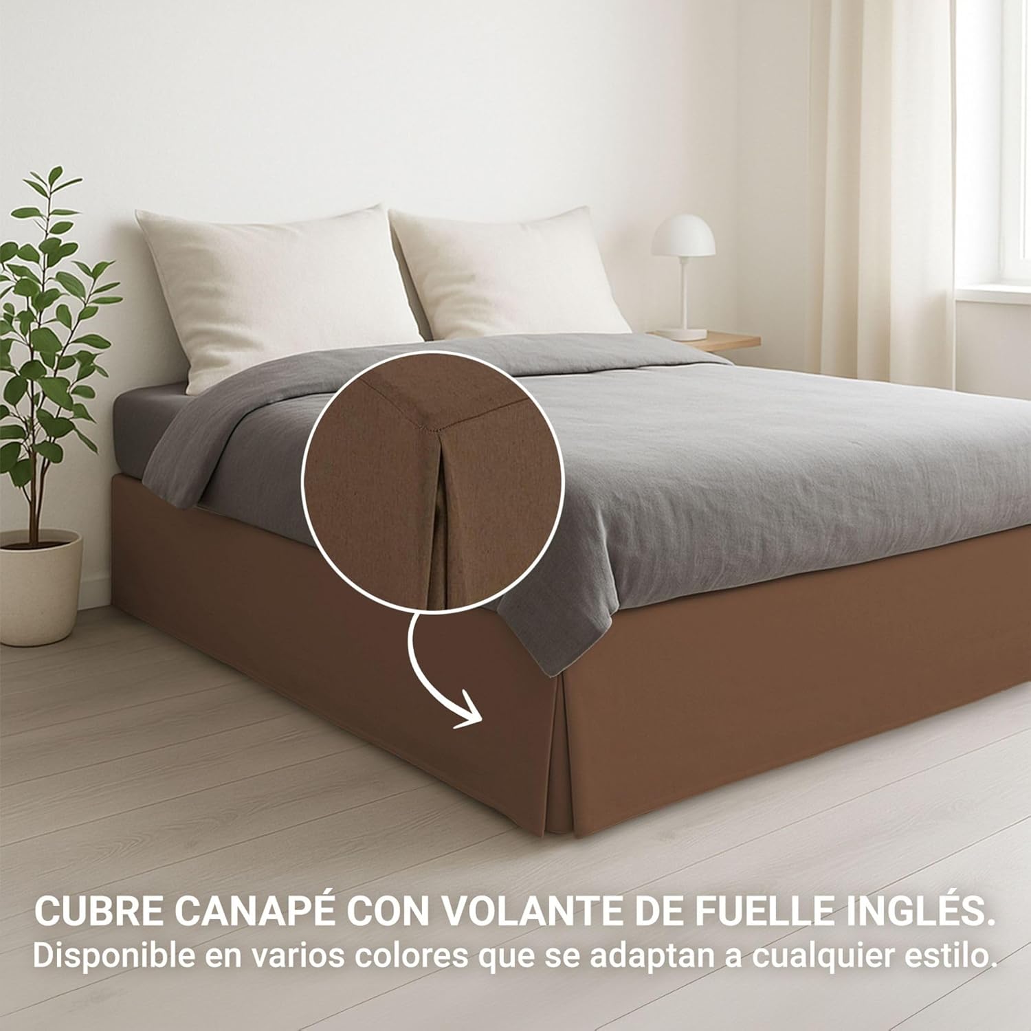 Drap-housse canapé 90x190/200 cm marron antidérapant respirant