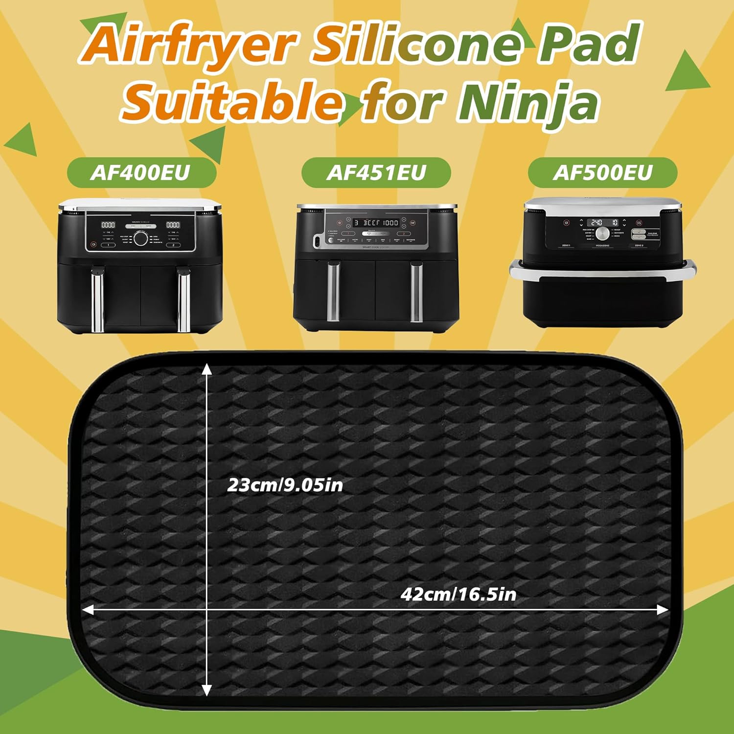 Accessoire friteuse à air silicone, 9,5-10,4L, réutilisable, AF400EU AF500EU AF451EU DZ401