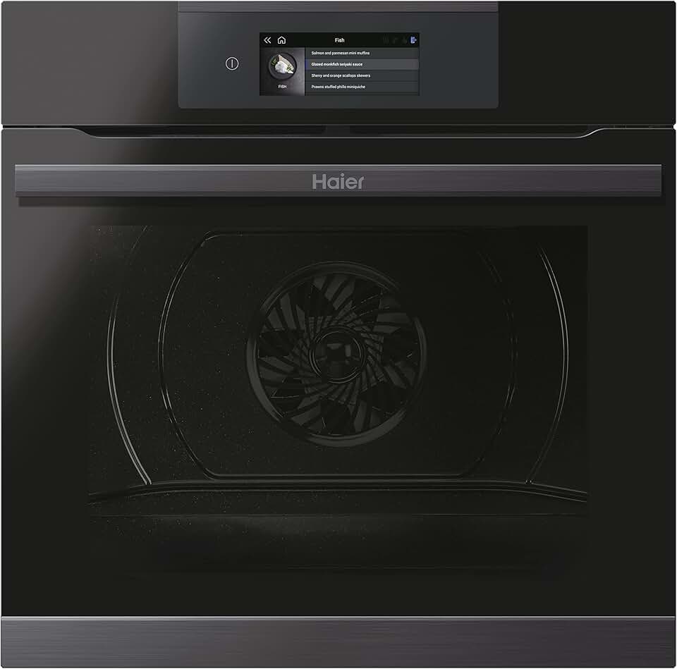 Haier - Four encastrable Series 4 70L, pyrolyse, Wi-Fi, A+ - HWO60SM5T9BH