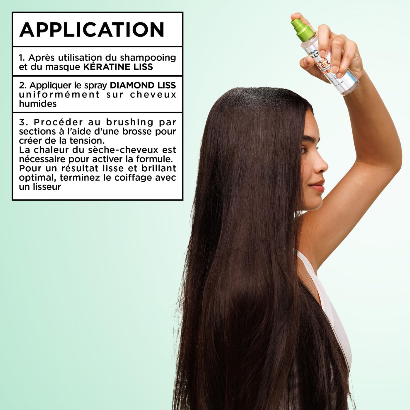Garnier - Fructis Diamond Liss - 150ml - spray lissant brillance thermo-protecteur