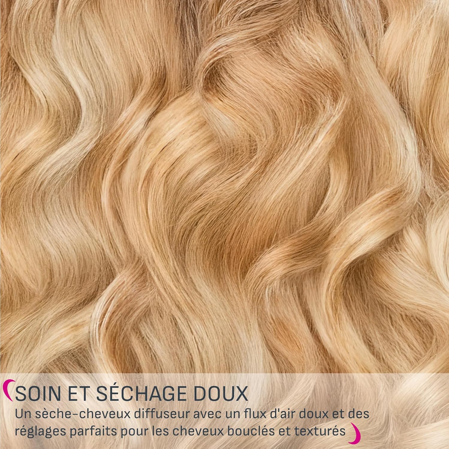 Calor - Curl Harmony - Sèche-cheveux diffuseur 3-en-1, cheveux bouclés, redefine et sublime - CV7D30C0